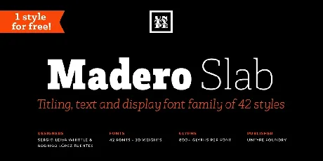 Madero Slab font