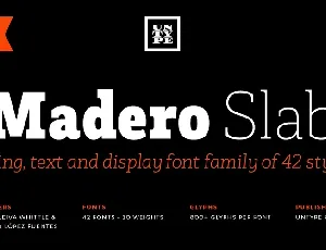 Madero Slab font