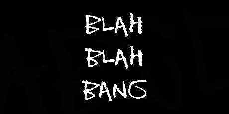 Blah blah bang font