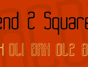 Bend 2 Squares font