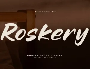 Roskery â€“ Modern Brush Display font