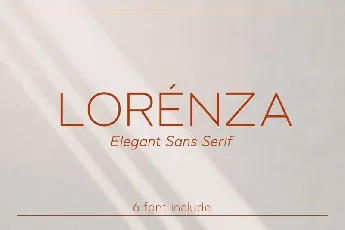 Lorenza Elegant Sans Family font