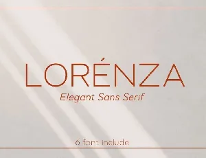 Lorenza Elegant Sans Family font