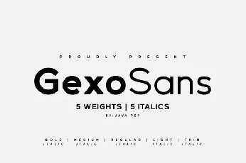 Gexo Sans font