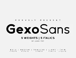 Gexo Sans font