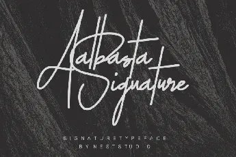 Aalbasta Signature font