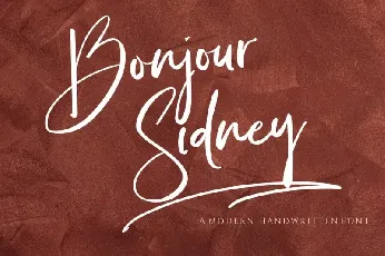 Bonjour Sidney Calligraphy font