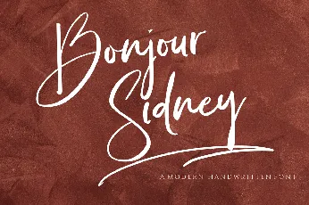 Bonjour Sidney Calligraphy font