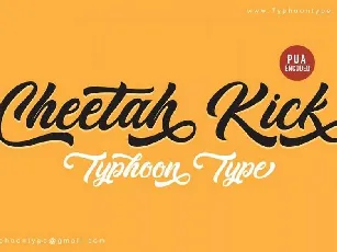 Cheetah Kick Script Free font