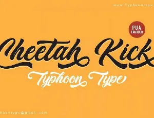 Cheetah Kick Script Free font