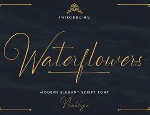 Waterflowers Demo font