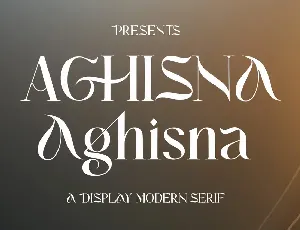 Aghisna Display font