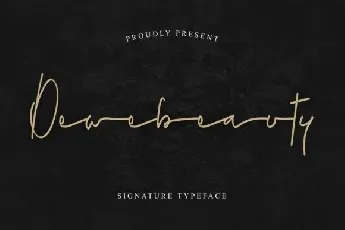 Dewebeauty Signature font