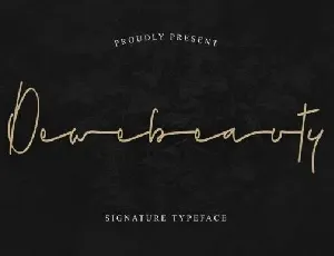 Dewebeauty Signature font