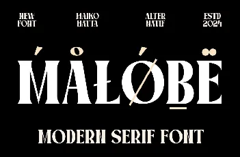 MALOBE font