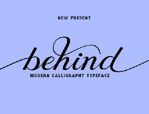 Behind Free font