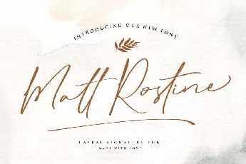 Matt Rostine Chic Signature Script font