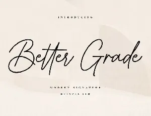 Better Grade font