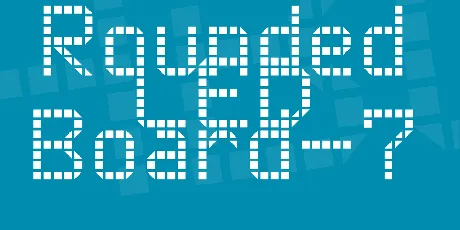 Rounded LED Board-7 font