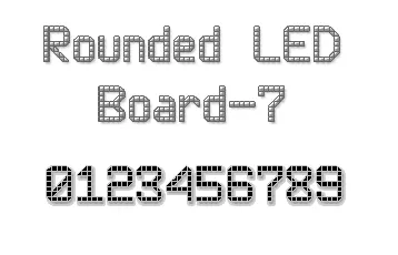 Rounded LED Board-7 font