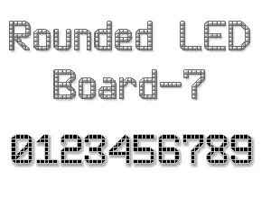 Rounded LED Board-7 font