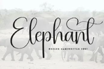 Elephant Calligraphy font