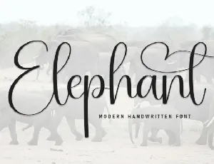 Elephant Calligraphy font