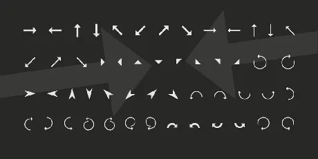 Arrows font