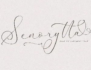 Senorytta Chic font