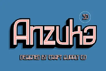 Anzuka 3D font