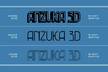 Anzuka 3D font