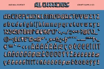 Anzuka 3D font