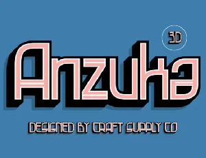 Anzuka 3D font