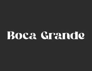 Boca Grande font