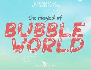 Bubble World font