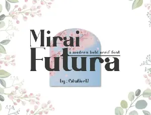 Mirai Futura Serif font