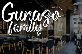 Gunazo Script Family font