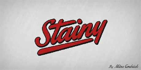 Stainy font