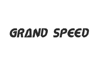 Grand Speed font