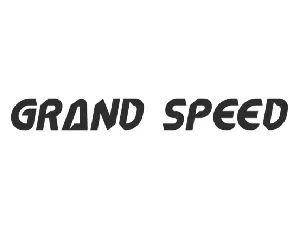 Grand Speed font