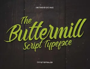 Buttermill font