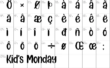 Kids Monday font