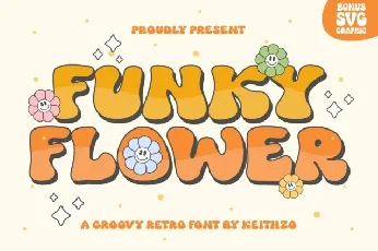 Funky Flower Display font