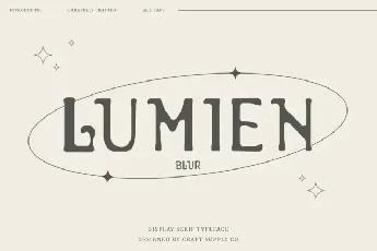 Lumien Blur font