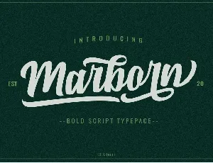 Marborn Bold Script Typeface font