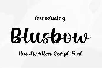 Blusbow font