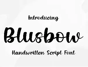 Blusbow font