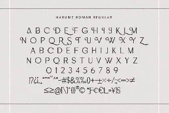 Harume Roman font