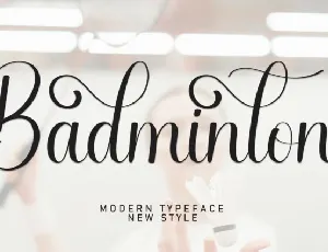 Badminton Script font