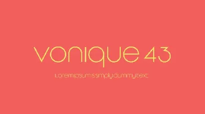 Vonique 43 Typeface font